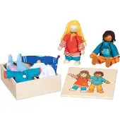 Goki Flexible Dolls Fynja & Fabio 6 Outfits