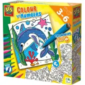 SES Creative - Maalaa numerolla - Tussit M. Kolmion muotoinen ot - - OneSize - Askartelusetit
