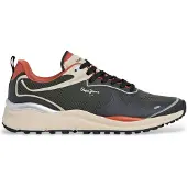 Pepe Jeans for man. PMS600014 Trail Tech shoes green (44), Fabric, Flat, Laces, Casual