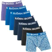 Björn Borg Cotton Stretch Boxer 7P - Multi/patterned - 146-152