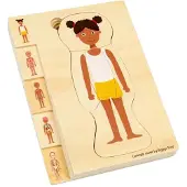 Bigjigs Wooden Anatomy Puzzle - Girl 26pcs.