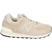 New Balance for woman. W574V2_LI Leather Sneakers 574 beige (37.5), Flat, Laces, Casual