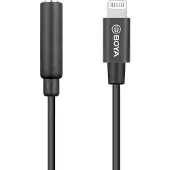 Boya BY-K3 3,5 mm – Lightning -kaapeli, 0,06 m, musta