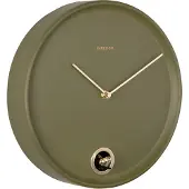 Karlsson Wall Clock Esencia Cuckoo Luxury Green - Khaki green - Ø 30 CM