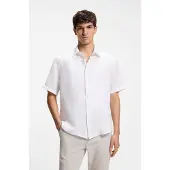 BOSS for man. 50537382 Rash shirt white (3XL), Casual, Cotton, Short sleeve