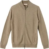 GOBI Cashmere Neuletakki 'Women's Essential Cashmere Full-Zip Cardigan' tummabeige