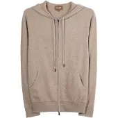 GOBI Cashmere Neuletakki 'Men's Zip-Up Cashmere Hoodie' taupe