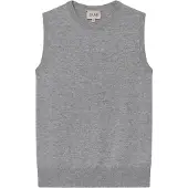 GOBI Cashmere Neuleliivi 'Women's Timeless Cashmere Crewneck Vest' meleerattu harmaa