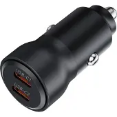 Dacota Platinum 65W -autolaturi kahdella USB-C-portilla, musta
