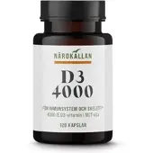 Närokällan D3 4000 IE 120 kapslar 120 kapselia