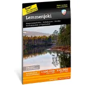 Lemmenjoki Tyvek retkeilykartta, suomi