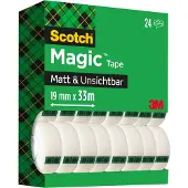Scotch Magic, 33 m, Läpinäkyvä, Akryyli, Muovi, Matta, 19 mm, 2,54 cm
