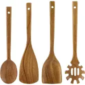 Dorre Utensil Set Acacia Wood 4 Pcs Pasta Ladle, Spatula, Ladle/Spatula - 8.2X 33.5X 2.5