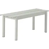 Muuto Linear steel bench -penkki 110 x 34 cm Grey (RAL 7044)