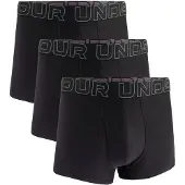 Under Armour Ua Performance Tech - Solid 3" 3Pk - Black - XL