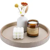 Hobby Hall Suuri koristeellinen tarjotin, 30 cm, beige, 1 kpl