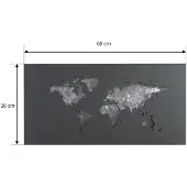 LUCANDE Led seinävalaisin World , Musta, Olohuone/ruokailutila, Metalli, Moderni