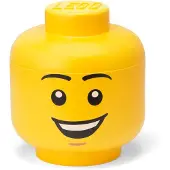 LEGO suuri säilytyslaatikko (Boy Head, keltainen)