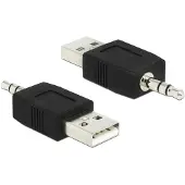 DeLOCK 66069, USB A, 3,5, Musta