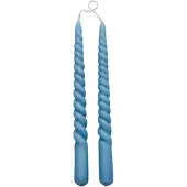 Lene Bjerre Twisted kierretty kynttilä 25 cm 2-pakkaus F. Blue