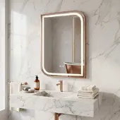 REA LED SEINÄPEILI ZONE 80x60 BRUSH ROSE GOLD