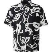 Jack & Jones Jormontauk Aop Shirt Ss - Black - XL