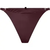Pieces Pcbaomi Bikini Adjustable Thong Bc - Burgundy - XS