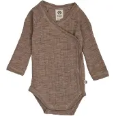 Müsli Woolly Rib Wrap L/S Body - Beige - 56