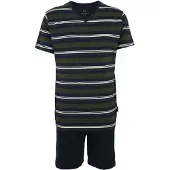 Ceceba Lyhyt pyjama laivastonsininen / vihreä / valkoinen