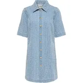 ONLY Onlbelle Boucle S/S Dnm Dress Bj - Blue - XS