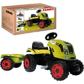 Smoby Claas Farmer Polkutraktori + Peräkärry XL