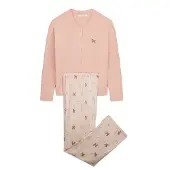 Women´secret Pyjama ruskea / vaaleanoranssi / valkoinen