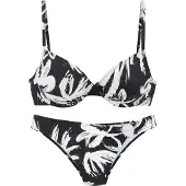 French Connection Bikini musta / valkoinen