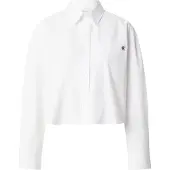 Calvin Klein Jeans Pusero 'Monogram Cropped' valkoinen