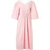 Object Objpaige 2/4 Re Vneck Midi Dress 144 - Pink - 38