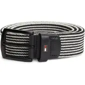 Tommy Hilfiger Vyö 'Denton Braided Webbing Elastic' laivastonsininen / valkoinen