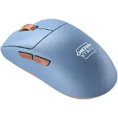 Cherry XTRFY CX-M68W-BLUE, Oikeakätinen, Langaton RF, 26000 DPI, Musta, Sininen, Ruskea