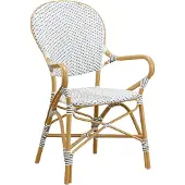 Sika-Design Isabell-nojatuoli valkoinen cappuchino-pisteellä