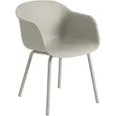 Muuto Fiber Outdoor Tuoli käsinojalla Grey