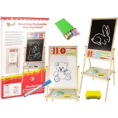 Leantoys 2-in-1 magneettinen liitutaulu + laskutikku