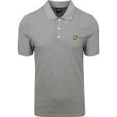 Lyle & Scott Plain Polo Shirt - Grey - XS