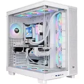 Thermaltake View 380 XL TG ARGB, Midi Tower, PC, Valkoinen, ATX, mikro ATX, Mini-ITX, SPCC, Karkaistu lasi, Pelaaminen (CA-11E-00M6WN-00)