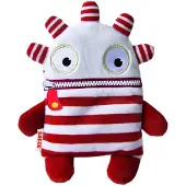 Schmidt Spiele Saggo Worry Eater, 25 cm, 42311, white and red, cuddly toy for worries, for children 3+