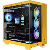 Thermaltake View 380 XL TG ARGB, Midi Tower, PC, Keltainen, ATX, mikro ATX, Mini-ITX, SPCC, Karkaistu lasi, Pelaaminen (CA-11E-00M4WN-00)