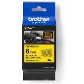 Brother TZe-FX611 -taipuisa tarranauha, 6 mm x 8 m, musta keltaisella pohjalla