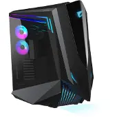 Gigabyte AORUS C700 GLASS -täystornikotelo ikkunalla ja RGB-valaistuksella, musta