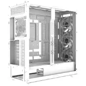 Thermaltake AX500, Full Tower, PC, Valkoinen, ATX, EATX, mikro ATX, Mini-ITX, SSI CEB, SSI EEB, SPCC, Terästä, Karkaistu lasi, 18,5 cm (CA-11D-00F6WN-00)