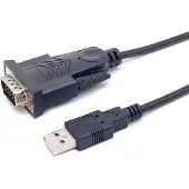 Equip 133391, Musta, 1,5 m, USB A-tyyppi, DB-9, Uros, Uros