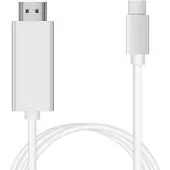 INF USB-C-HDMI-kaapeli 4K (2 metriä) Valkoinen
