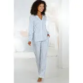 Vivance Pyjama 'Dreams' vaaleansininen / persikka / valkoinen